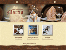 Tablet Screenshot of cafe-restaurant-martin.at